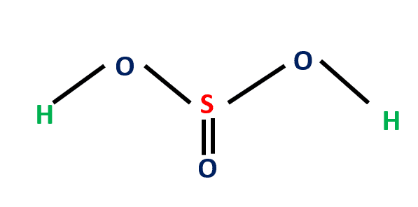 H2SO3 is a part of acid rain.