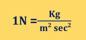Newton is kg per square meter per second square