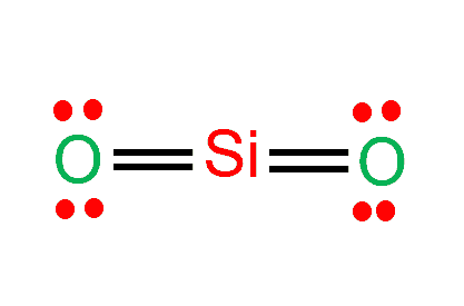 Lewis structure of SIO2, there is a double bond between Si and oxygen atom. Total 16 valence electrons are distributed