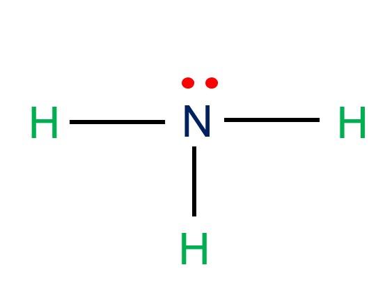 dot structure of ammonia shows that molecule has eight valence electrons and nitrogen contains one lone pair