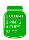 What is Quarts Unit, one quart is two pints and 2 pints are 4 cups