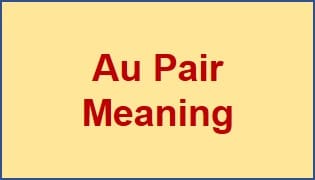 what is au pair meaning and definition