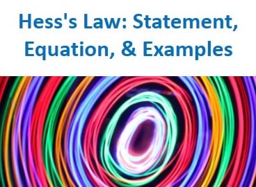 hess's law statement, equation and examples