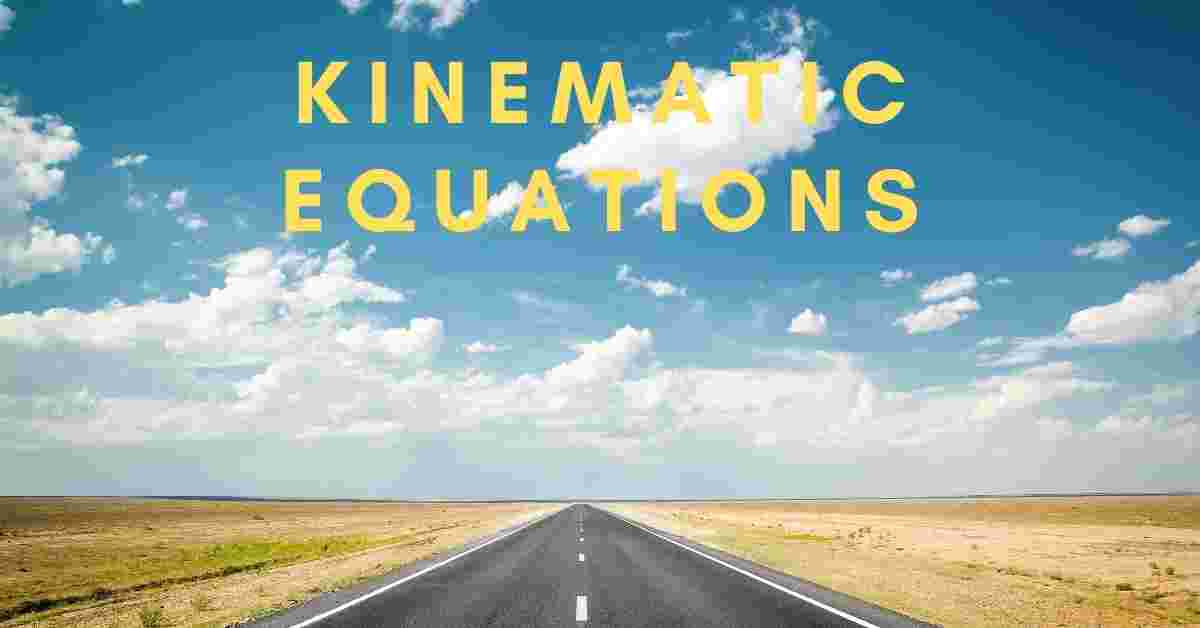 The kinematic equations are a set of equations that describe the motion of an object with constant acceleration. These equations are a set of formulas that relate to the five kinematic variables