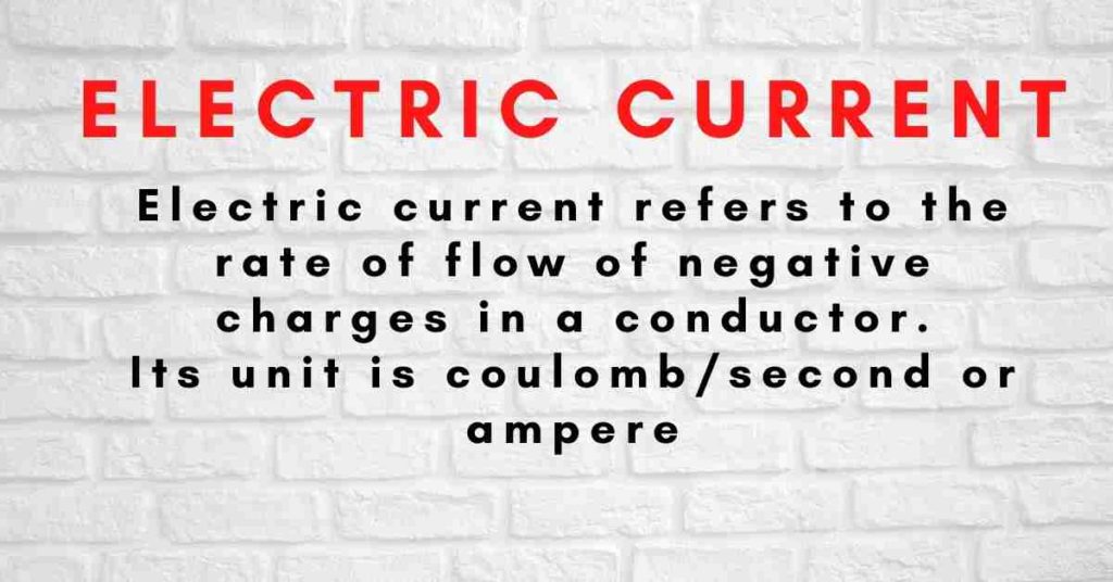 current electricity refers to the continuous movement of electrons in an electric circuit. The conducting substance is made up of a vast number of free electrons