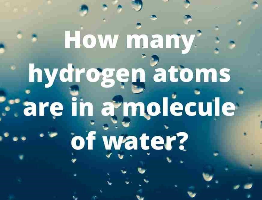 how many hydrogen atoms in a water molecule