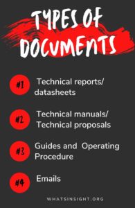 technical  writing  documents types