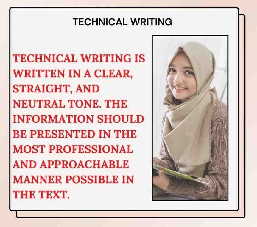 the question what is technical writing
Technical writing is written in a clear, straight, and neutral tone. The information should be presented in the most professional and approachable manner possible in the text.