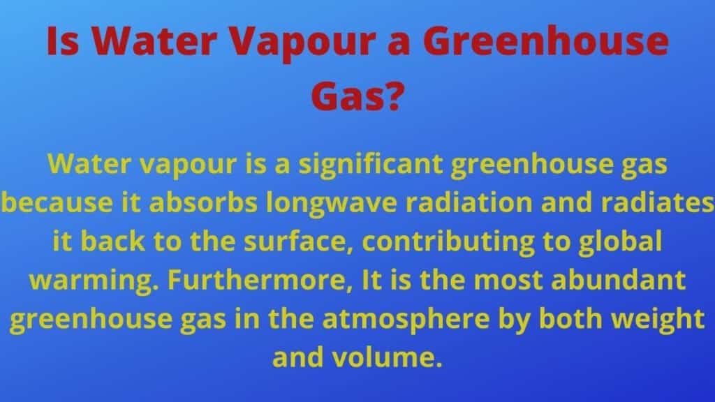 the answer to the question is water vapor greenhouse gas is yes. water vapor absorbs longwave radiations from sun and radiates it back to surface of earth. 