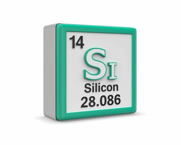 mass number of silicon is 28 as nucleus contains 14 protons and 14 neutrons