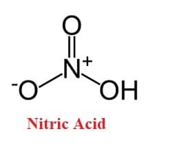 Nitric acid (HNO3) is a colorless, fuming, and extremely corrosive liquid that is used as a laboratory reagent