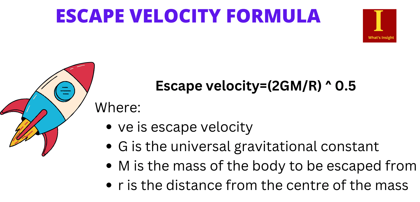 escacpe-velocity-formula