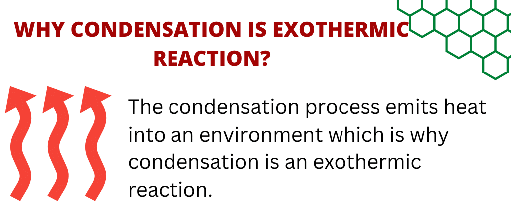 why condensation is exothermic reaction. 