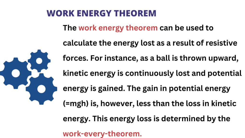 work energy theorem, definition of work energy theorem